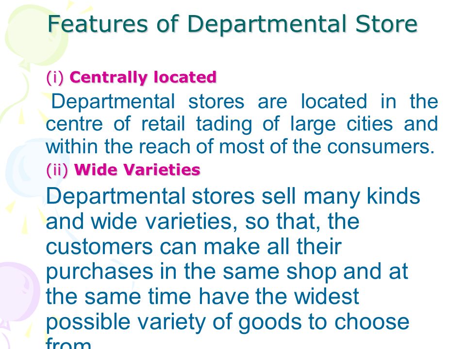 Features+of+Departmental+Store