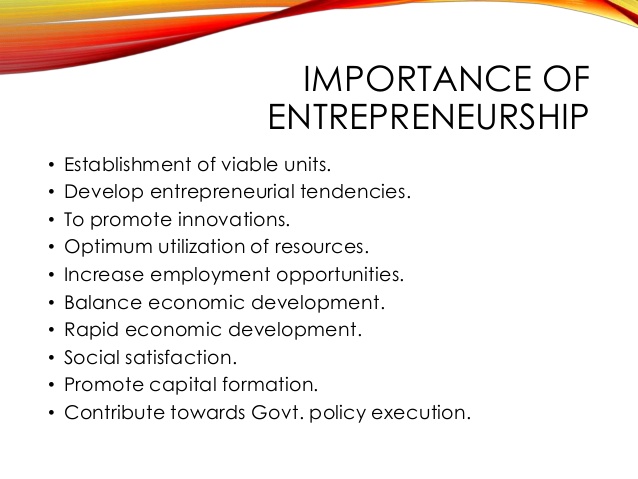 Importance of entrepreneurship to the economy