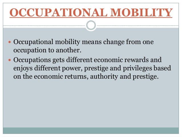 Occupational mobility