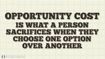 Situations in which the opportunity cost concept may be used
