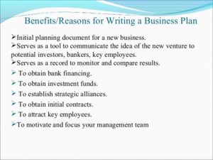 advantage of business plan to a business