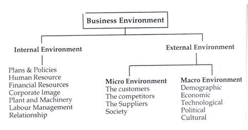 internal and external business environment of a business